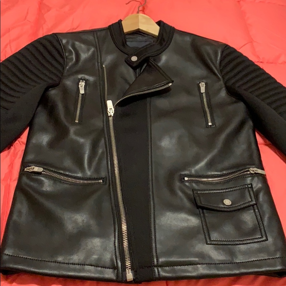 Zara Man Faux Leather Moto Jacket